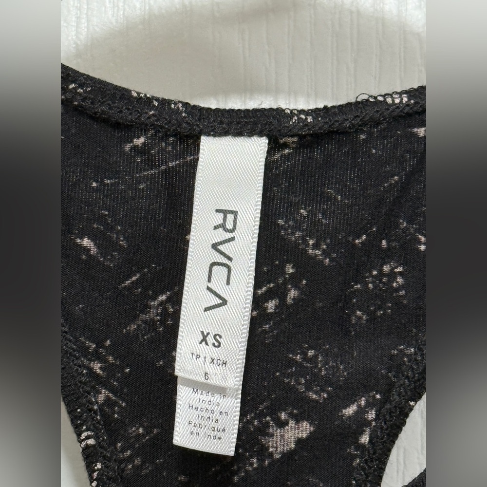 NWT RVCA Rite Moves Maxi Dress Size XS Juniors Black Print Built In Bra Viscose - Picture 3 of 16